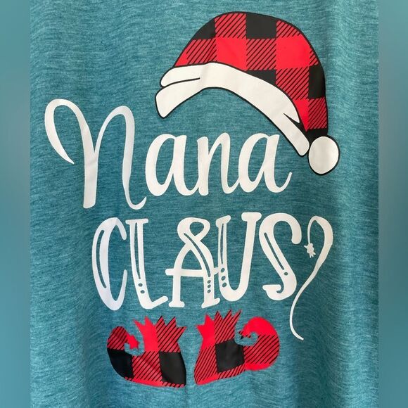 Christmas Nana Claus Long Sleeve TShirt - Picture 1 of 5